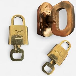 Louis Vuitton Gold Lock & Key #318